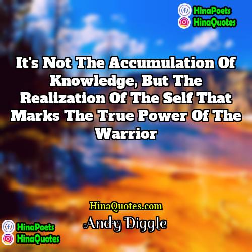 Andy Diggle Quotes | It's not the accumulation of knowledge, but