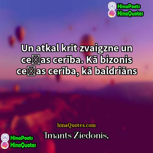 Imants Ziedonis Quotes | Un atkal krīt zvaigzne un ceļas cerība.