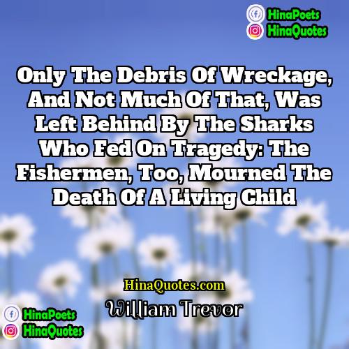 William Trevor Quotes | Only the debris of wreckage, and not